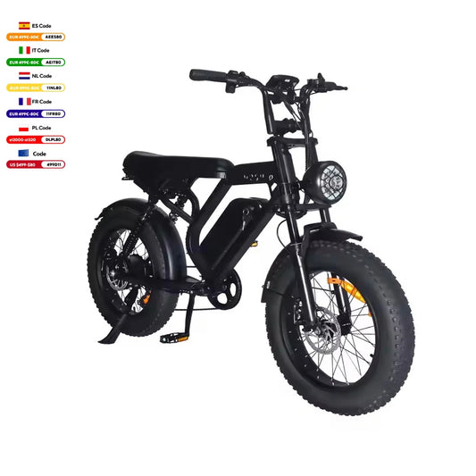 Fatbike v20 pro EU warehouse magazijn 250w 500w 1000w fatbike electrische electric fat tire e bike Netherlands e-bike ebike