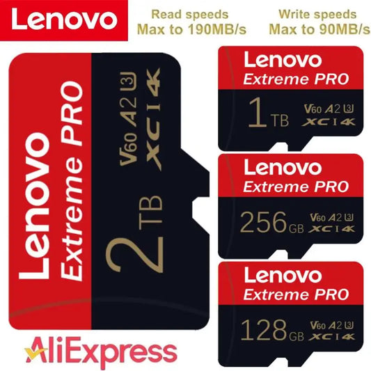 Original Lenovo 1TB 2TB Micro TF/SD Card 128GB Flash Class 10 SD Card 256GB Memory Card 512GB For Phone/Cameras /tablet/Drone